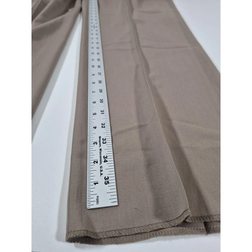 Cianni Cellini Dress Pants Mens 40x36 Tan SuperGab Wool Pleated Capri 1P NWT